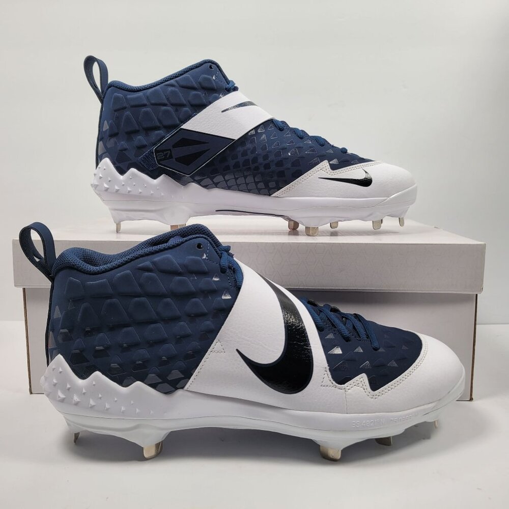 Nike Force Air Trout 6 Pro Men's Navy White Cleats AR9815-401 US Size 12.5 NWB